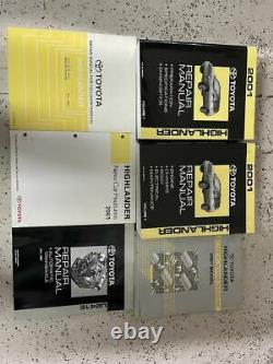 2001 TOYOTA HIGHLANDER Service Shop Repair Manual Set OEM W EWD & Features Trans