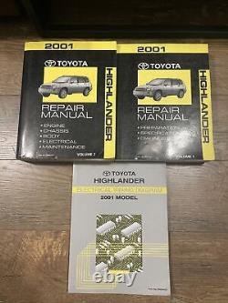 2001 Toyota Highlander OEM Repair Manual and Electrical Wiring Diagram