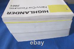 2001 Toyota Highlander Service Shop Repair Manual RM837U Vol 1 & 2 + EWD442U OEM