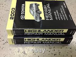 2003 TOYOTA HIGHLANDER SUV TRUCK Service Shop Repair Manual Set NEW W EWD OEM
