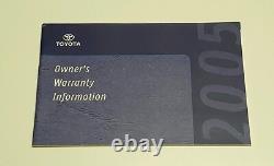 2005 Toyota Highlander Owners Manual Limited Base V4 2.4l V6 3.3l Awd 2wd Oem