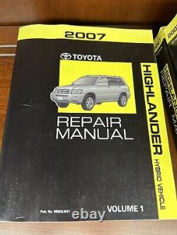 2007 Toyota Highlander Hybrid Repair Shop Service Manual 6 Volumes OEM