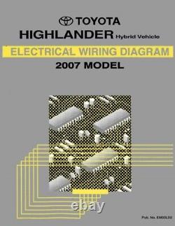 2007 Toyota Highlander Hybrid Wiring Diagrams Schematics Layout Factory OEM