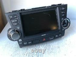 2011 2013 Toyota Highlander Audio Radio Navigation Screen Unit 86120-0E410 OEM