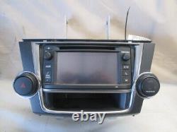 2013 Toyota Highlander AM FM CD Radio Receiver withDisplay OEM