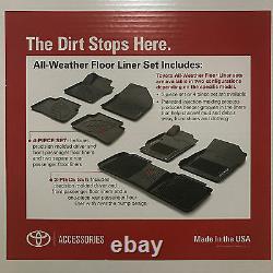 2020 Toyota Highlander 3 Row 4PC OEM All Weather Floor Liners Mat PT908-48200-20
