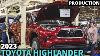 2023 Toyota Highlander USA Car Factory Production 4k