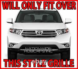 For 2011-2013 Toyota Highlander CHROME Snap On Grille Overlay Insert Grill Cover