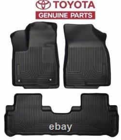 GENUINE TOYOTA 2014-2018 Highlander All Weather Floor Liners Mats with logo OEM