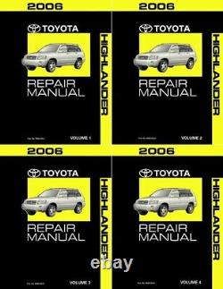 OEM Repair Maintenance Shop Manual Bound for Toyota Highlander Complete Set 2006