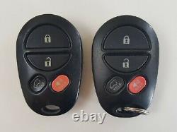 Original Lot Of 2 Toyota Highlander 08-13 Oem Key Less Entry Remote Fob Alarm Us