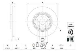 Premier Front Brake Disc Fits Toyota RAV4 2012-2024 #1 4351248110