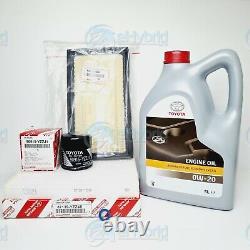 Toyota C-hr 1.2 Service Kit Genuine Oil Air Cabin Filter & 0w20 Oil Washer Ngx10