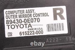 Toyota Highlander 2014 2015 2016 Outer Right Memory Mirror Control Module Oem