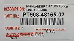 Toyota Highlander 2014 2019 All Weather Floor Liners Genuine OEM Set of 3