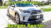 Toyota Highlander Bumper Spoiler How To Install Lower Spoiler On 2014 19 Toyota Highlander
