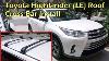 Toyota Highlander Le Roof Cross Bar Install 2014 2019