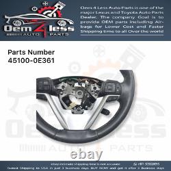 Toyota Highlander Steering Wheel 2014, 2015, 2016, 2017 To 2019 OEM 45100-0E372